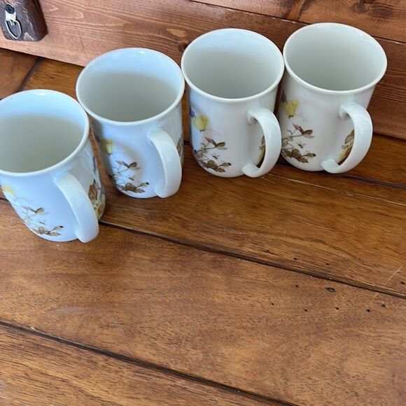 Set of 4  vtge mug Nature Garden Society - Picture 6 of 6